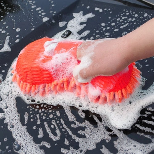 Guanti per lavaggio auto in ciniglia di antozoi in fibra ultrafine Spazzola magica multifunzionale per auto (consegna colore casuale), Magic Car Brush