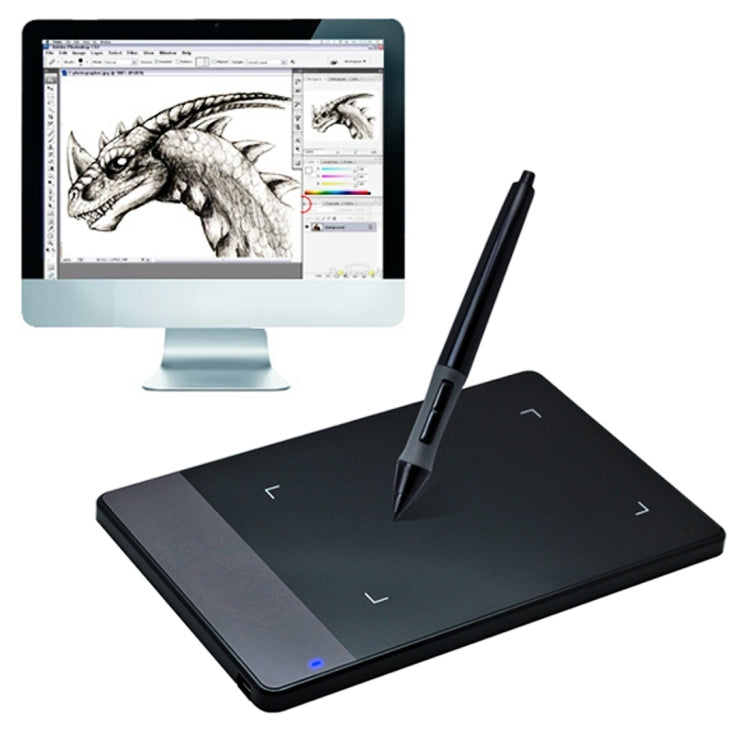 HUION 420 Scheda di firma per tavoletta digitale stilo portatile Smart 4,0 x 2,23 pollici 4000LPI con penna digitale, 420