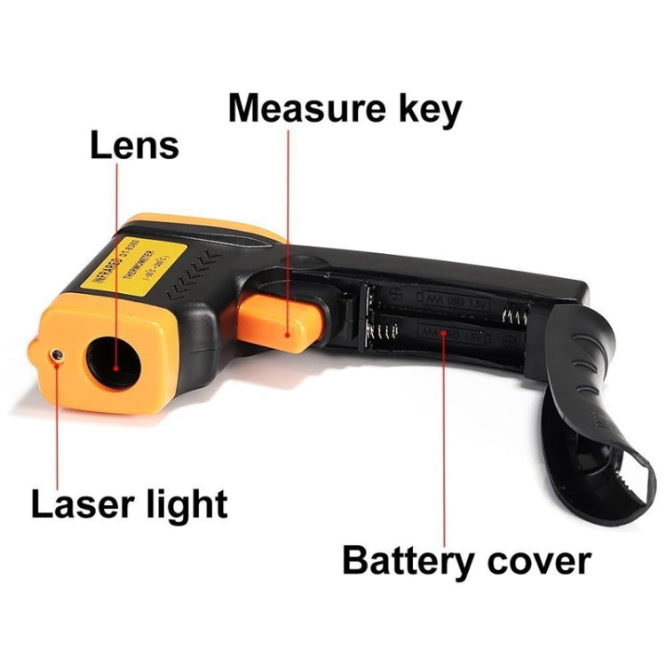Termometro a infrarossi, intervallo di temperatura: -50 - 380 gradi Celsius (D:S = 12:1), Infrared Thermometers