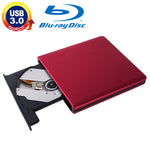 Unità Blu-ray riscrivibile DVD/CD portatile USB 3.0 in lega di alluminio per ODD/HDD SATA da 12,7 mm, Plug and Play, Blu-ray Drive (Silver), Blu-ray Drive (Red)