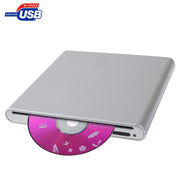 Unità DVD-RW esterna portatile slot-in USB 2.0 sottile in lega di alluminio, Plug and Play, Aluminum Alloy