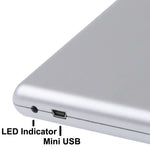 Unità DVD-RW esterna portatile slot-in USB 2.0 sottile in lega di alluminio, Plug and Play, Aluminum Alloy