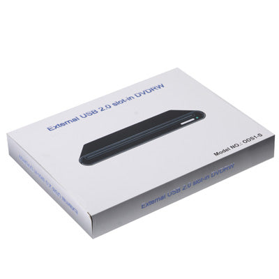 Unità DVD-RW esterna portatile slot-in USB 2.0 sottile in lega di alluminio, Plug and Play, Aluminum Alloy