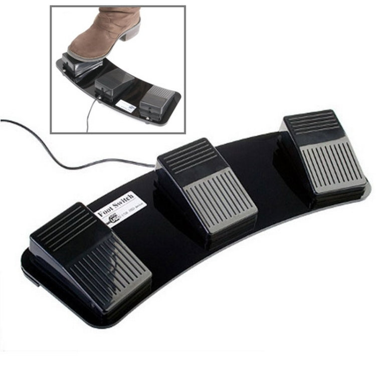 Interruttore a pedale USB a tripla azione per PC, 2 Foot Switch