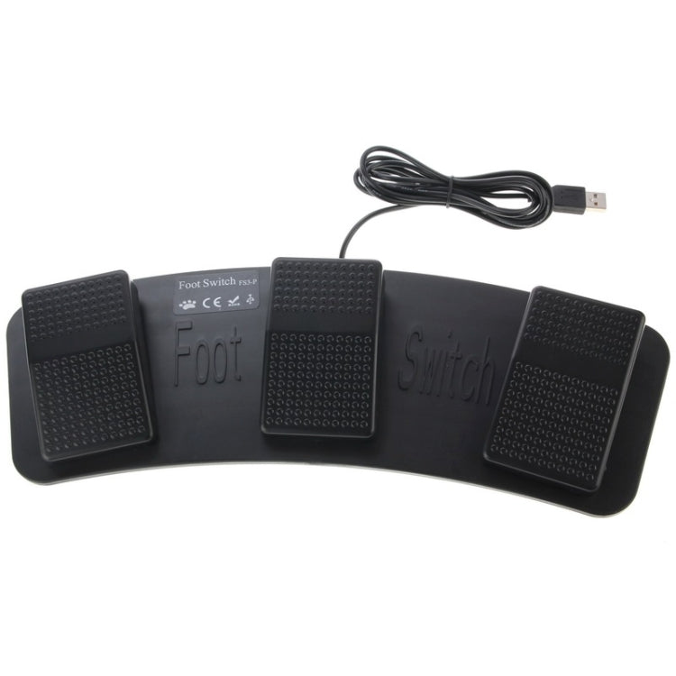 Interruttore a pedale USB a tripla azione per PC, 2 Foot Switch
