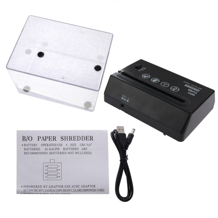 Mini distruggidocumenti USB con tagliacarte, USB Paper Shredder