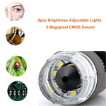Microscopio digitale USB 40X-800X con 8 LED e messa a fuoco manua