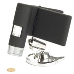 Microscopio digitale portatile LCD 3" 500X 5MP con 8 LED