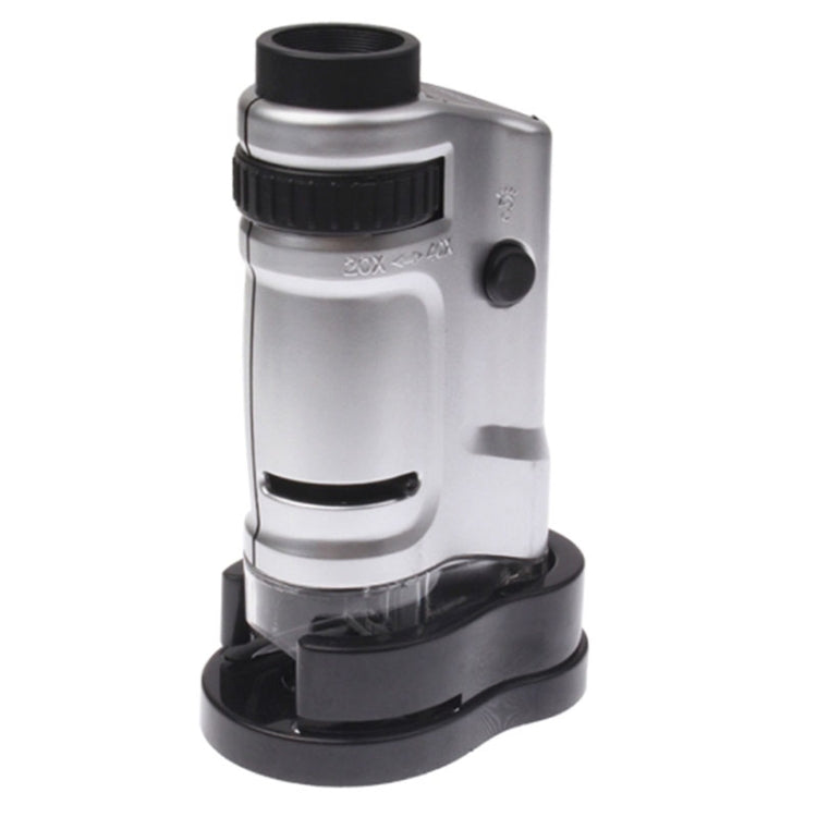 Microscopio tascabile zoom 20X-40X con luce LED
