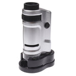 Microscopio tascabile zoom 20X-40X con luce LED
