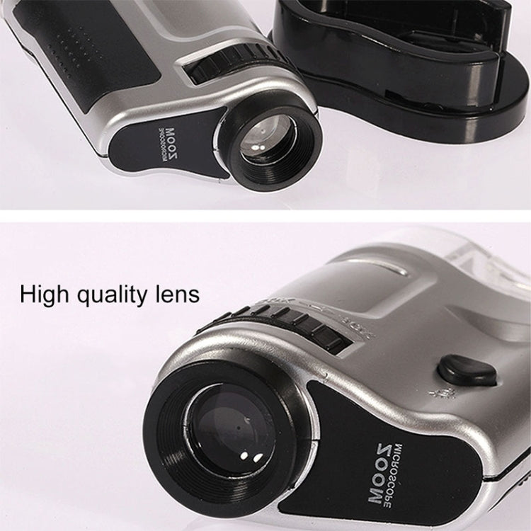 Microscopio tascabile zoom 20X-40X con luce LED