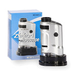 Microscopio tascabile zoom 20X-40X con luce LED