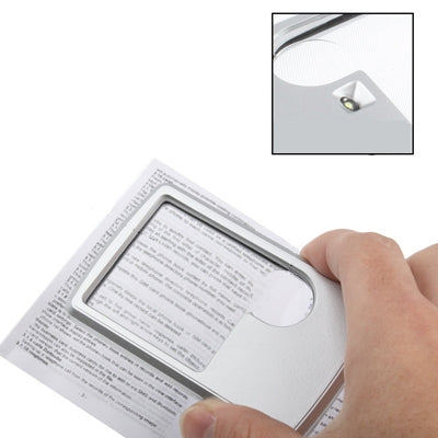 1 lente d'ingrandimento per gioielli 6X / 3X con design a carta di credito illuminata a LED