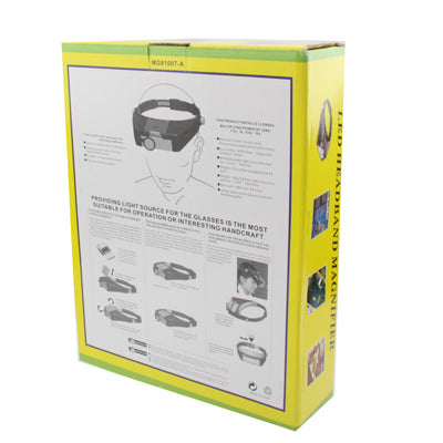 Lente d'ingrandimento a fascia 1,5X-10X con 2 luci LED