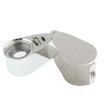 Lente d'ingrandimento 10X in metallo con 3 LED