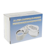 Lente d'ingrandimento 10X in metallo con 3 LED