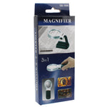 Lente d'ingrandimento portatile 3X con 2 luci LED