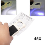 Lente d'ingrandimento 45X con luce LED per gioielli
