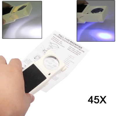 Lente d'ingrandimento 45X con luce LED per gioielli