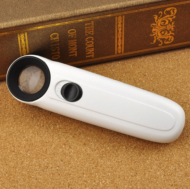 Lente d'ingrandimento portatile 40X con luce LED e custodia