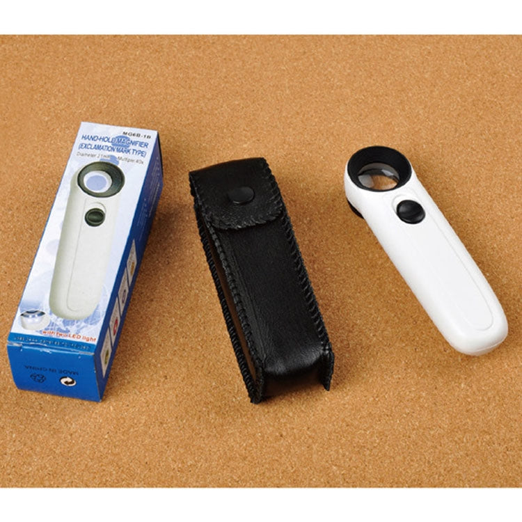 Lente d'ingrandimento portatile 40X con luce LED e custodia