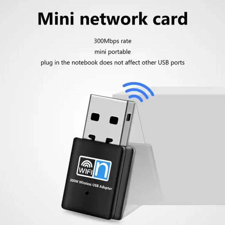 Adattatore per scheda nano di rete USB wireless 802.11N da 300 Mbps, Card Adapter