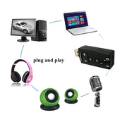 Adattatore audio USB a 2.1 canali, Plastic 2.1 Channel Black