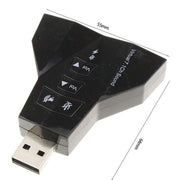 Adattatore audio USB a 2.1 canali (doppio microfono USB, doppia cuffia USB)