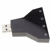Adattatore audio USB a 2.1 canali (doppio microfono USB, doppia cuffia USB)