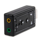 Adattatore per scheda audio audio virtuale 3D esterna USB 2.0 a 7.1 canali, Plastic 7.1 Channel Black