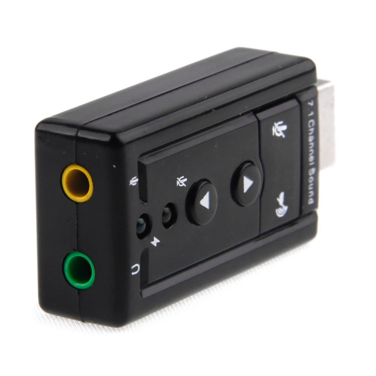 Adattatore per scheda audio audio virtuale 3D esterna USB 2.0 a 7.1 canali, Plastic 7.1 Channel Black