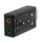 Adattatore per scheda audio audio virtuale 3D esterna USB 2.0 a 7.1 canali, Plastic 7.1 Channel Black