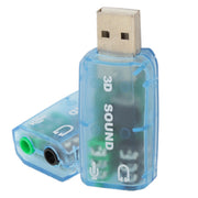 Adattatore per scheda audio esterna USB DSP 5.1 canale mono, Plastic 5.1 Channel Blue