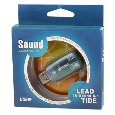 Adattatore per scheda audio esterna USB DSP 5.1 canale mono, Plastic 5.1 Channel Blue