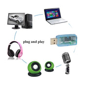 Adattatore per scheda audio esterna USB DSP 5.1 canale mono, Plastic 5.1 Channel Blue