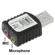 Adattatore audio stereo USB 2.0, alimentazione esterna non richiesta, Plastic 5.1 Channel Black