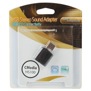 Adattatore audio stereo USB 2.0, alimentazione esterna non richiesta, Plastic 5.1 Channel Black