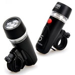 Luce da testa per bicicletta a 5 LED resistente all'acqua + torcia di sicurezza posteriore, Bicycle Head Light+ Rear Safety Flashlight
