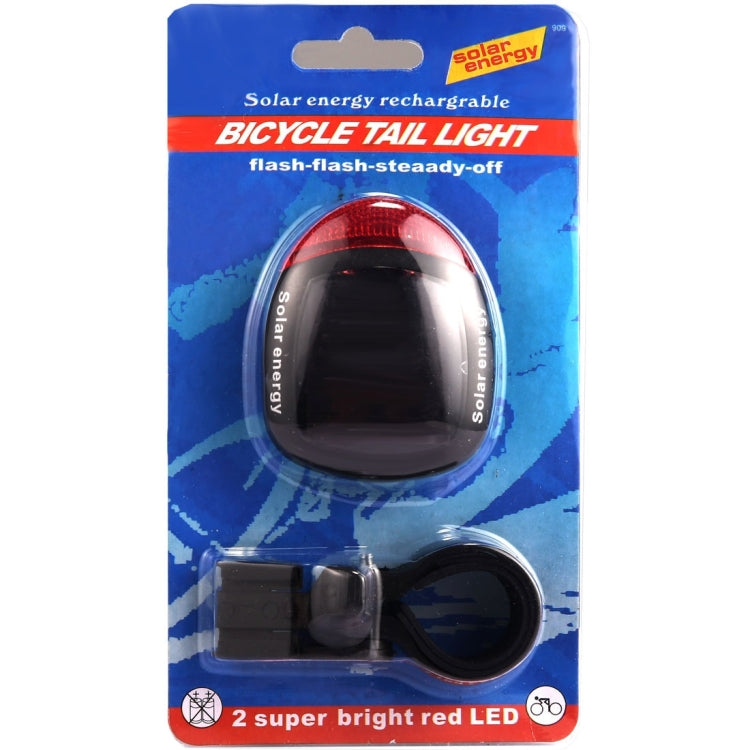 4 modalità flash disponibili Fanale posteriore per bicicletta ricaricabile a energia solare con 2 LED rossi, Solar Energy Bicycle Tail Light