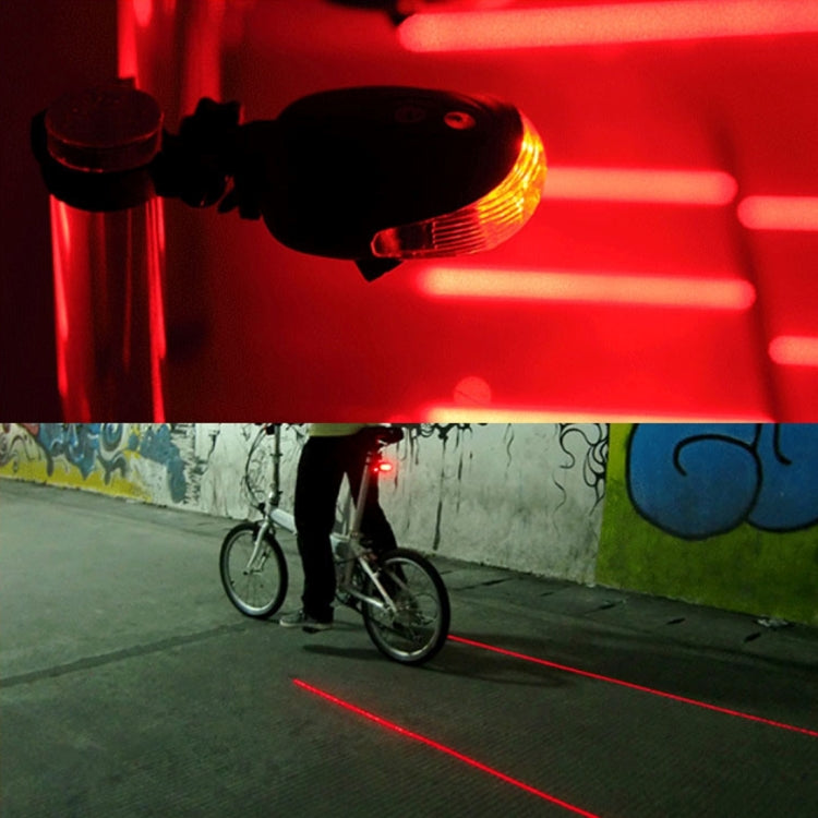 Luce LED posteriore per bicicletta con laser di sicurezza