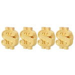 Cappucci universali per valvole di pneumatici per auto in plastica stile dollaro da 8 mm, confezione da 4, Dollar Style