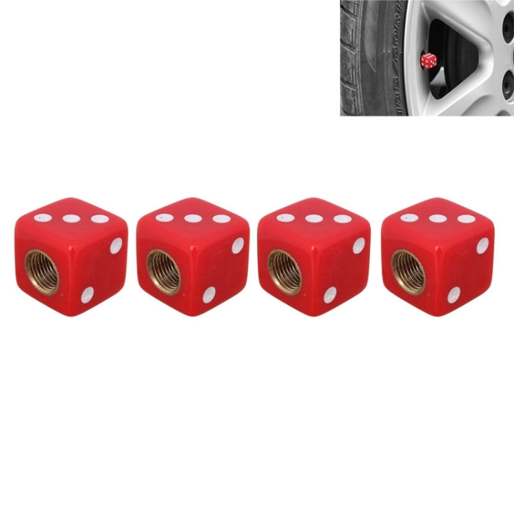 Cappucci per valvole pneumatici per auto in plastica stile dado universali da 8 mm, confezione da 4, Dice Shape 3 Magenta, Dice Shape 3, Dice Style 3