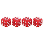 Cappucci per valvole pneumatici per auto in plastica stile dado universali da 8 mm, confezione da 4, Dice Shape 3 Magenta, Dice Shape 3, Dice Style 3
