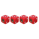 Cappucci per valvole pneumatici per auto in plastica stile dado universali da 8 mm, confezione da 4, Dice Shape 3 Magenta, Dice Shape 3, Dice Style 3