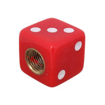 Cappucci per valvole pneumatici per auto in plastica stile dado universali da 8 mm, confezione da 4, Dice Shape 3 Magenta, Dice Shape 3, Dice Style 3