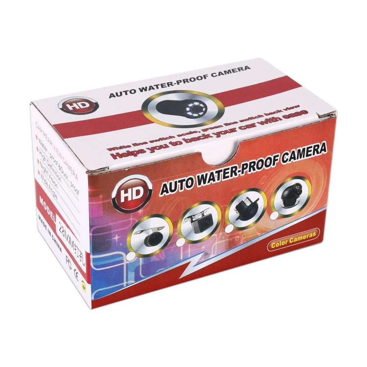 Telecamera retrovisiva per auto con sensore LED, supporto lente colorata/visibile a 120 gradi/impermeabile e funzione sensore notturno, diametro: 28 mm (E328), E328