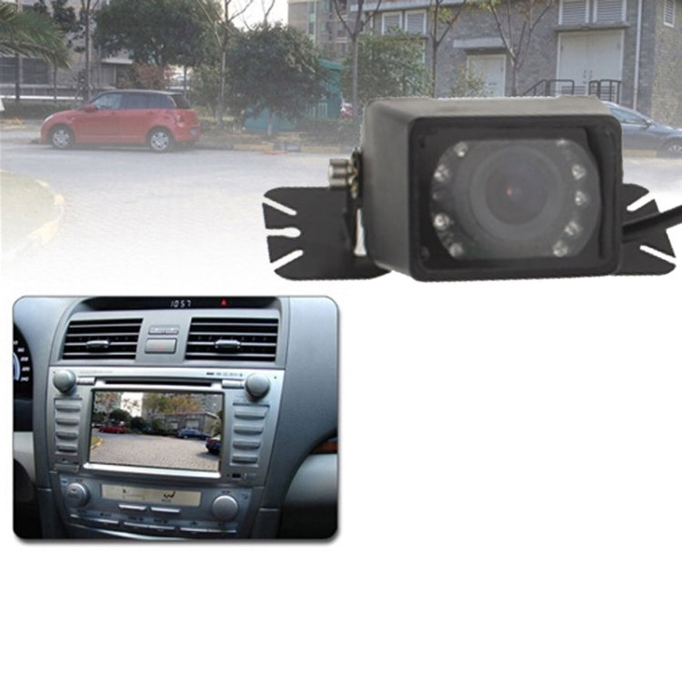 Telecamera retrovisiva per auto con sensore LED, supporto lente colorata/visibile a 135°/impermeabile e funzione sensore notturno (E327), E327