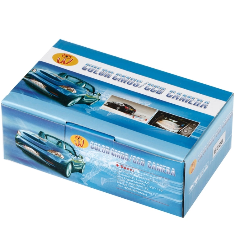 Telecamera retrovisiva per auto con sensore LED E325, supporto lente colorata / visibilità a 120 gradi / funzione sensore impermeabile e notturno, diametro: 30 mm, E325