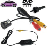 Telecamera posteriore per DVD con trasmissione wireless impermeabile, ricezione, con scala, supporto installato nel navigatore DVD per auto o sul monitor dell'auto, ampio angolo di visione: 170 gradi (WX004), Wireless