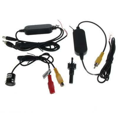 Telecamera posteriore per DVD con trasmissione wireless impermeabile, ricezione, con scala, supporto installato nel navigatore DVD per auto o sul monitor dell'auto, ampio angolo di visione: 170 gradi (WX004), Wireless
